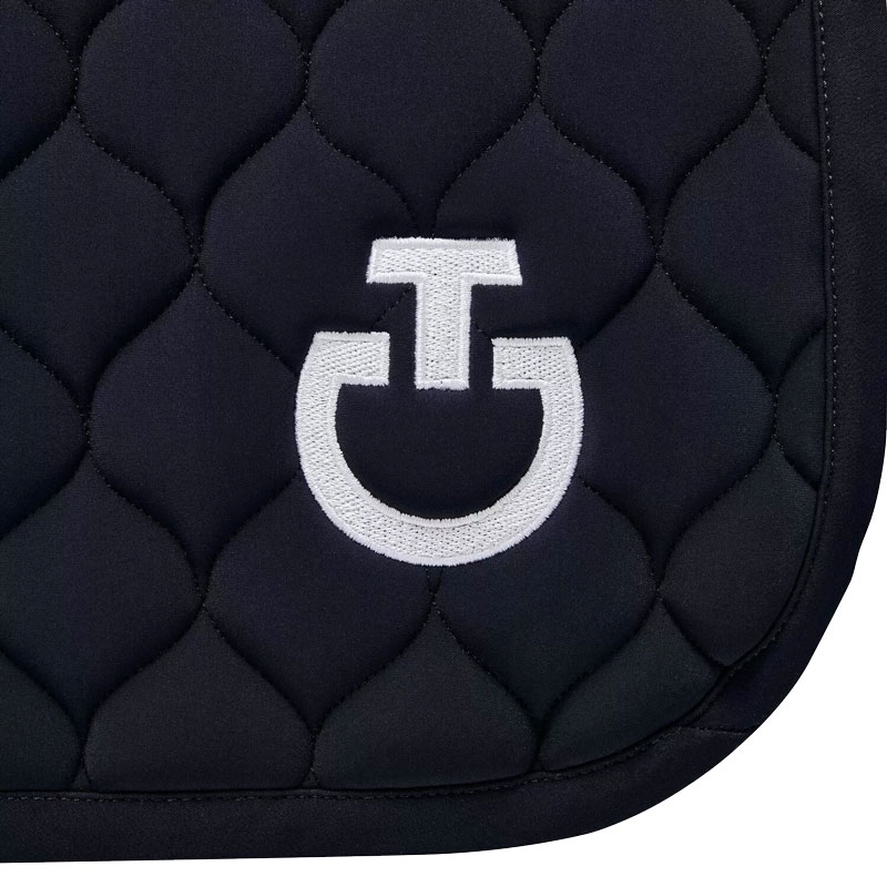 Cavalleria Toscana "Circular Quilted" underlag - navy m. hvidt logo