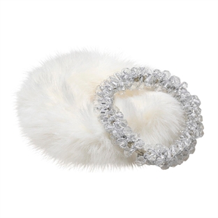 SD Design Scrunchie set "Princess" fake fur - Hvid  