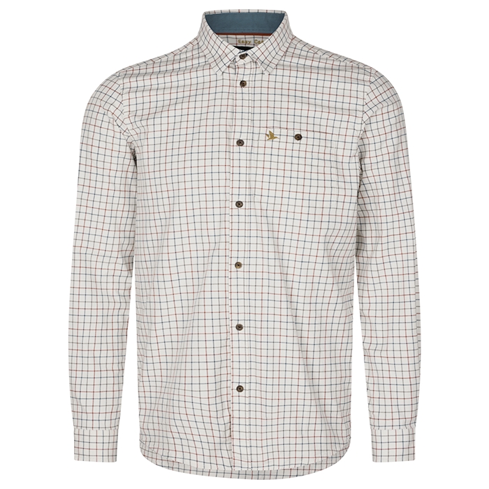 Seeland Oxford Shooting Skjorte, Grape Leaf/Terracotta Check - front