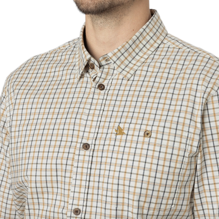 Seeland Oxford Shooting Skjorte, Classic blue/Classic brown check logo