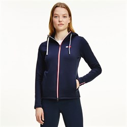 Tommy Hilfiger trøje "Training Jacket Unicolor" - desert sky