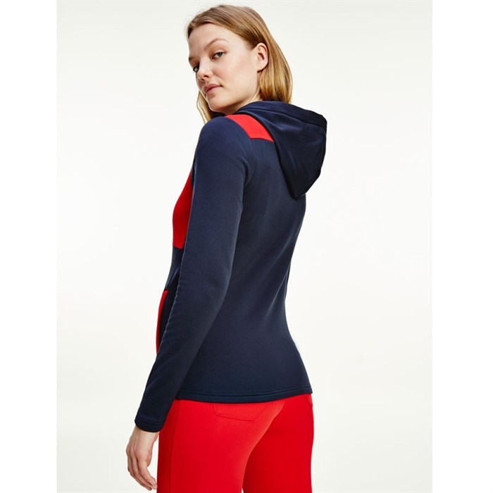 Tommy Hilfiger trøje "Training Jacket Color Block" - desert sky