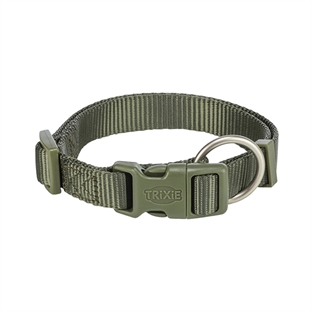 Trixie hundehalsbånd "Premium" - Olive Green