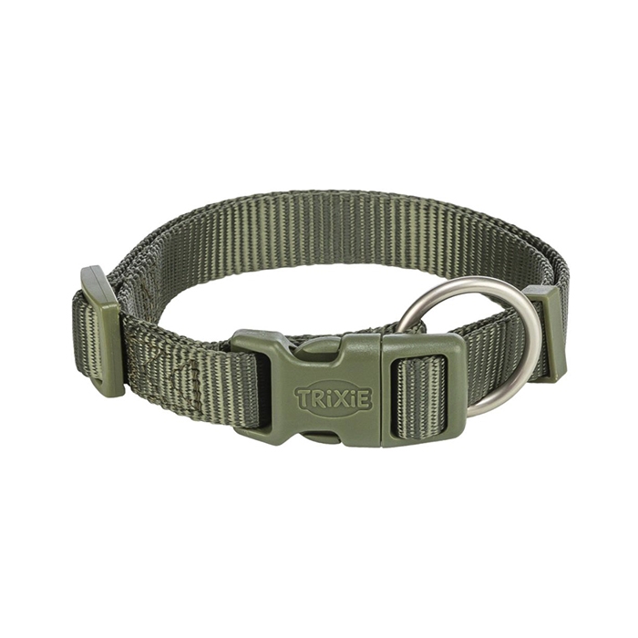 Trixie hundehalsbånd "Premium" - Olive Green S-M