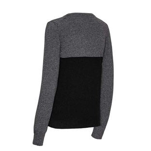 Star logo cashmere og uld sweater fra Trolle i grå og sort 
