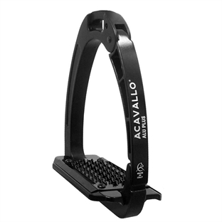 Acavallo "Arena" AluPLUS stigbøjle - sort/sort