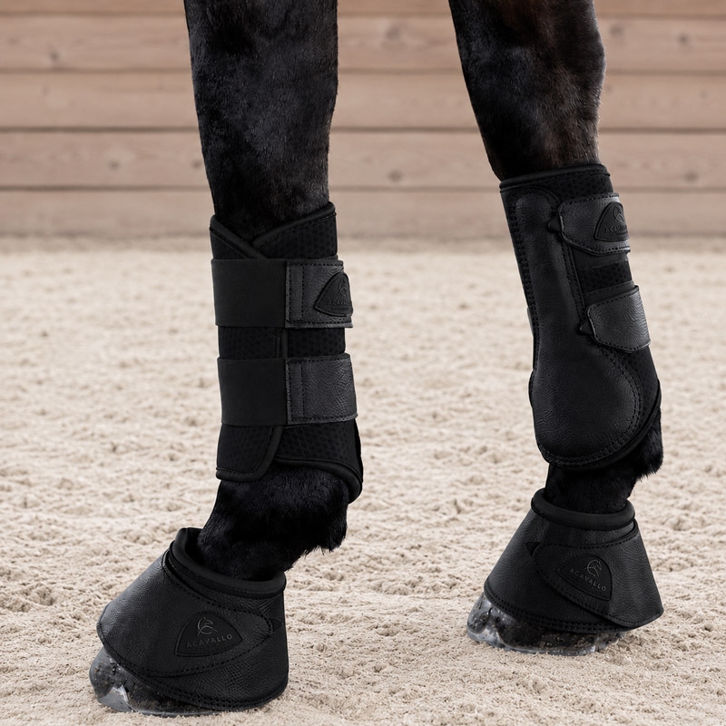 Acavallo gamacher \'\'Perforated Air Neoprene Boots" forben - sort