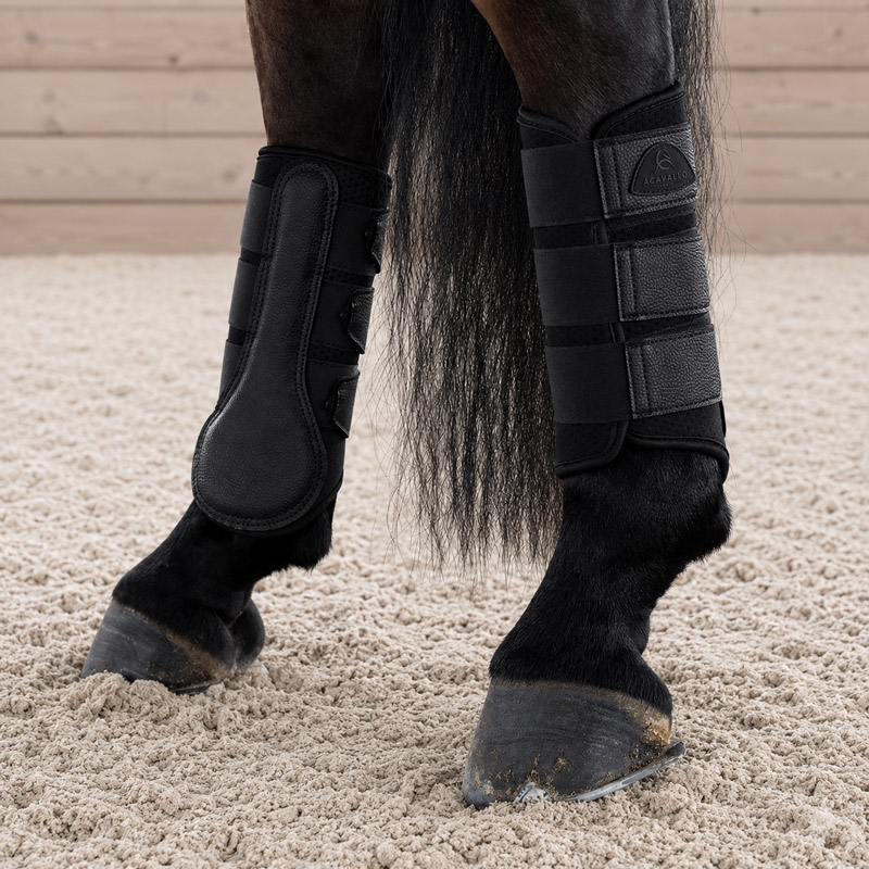 Acavallo gamacher \'\'Perforated Air Neoprene Boots" bagben - sort