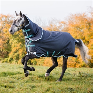 Horseware Amigo Bravo 12 Plus Medium 250g. - navy/aqua/turquoise