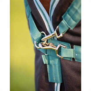 Horseware Amigo Bravo 12 Plus Medium 250g. - navy/aqua/turquoise