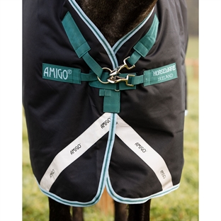 Horseware Amigo Bravo 12 Plus Medium 250g. - navy/aqua/turquoise