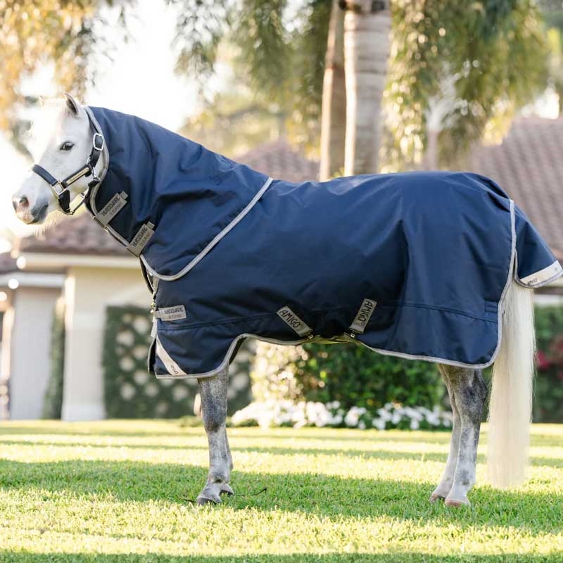 Horseware Amigo 1200D Plus PONY Lite 0g - navy/titanium grey/silver