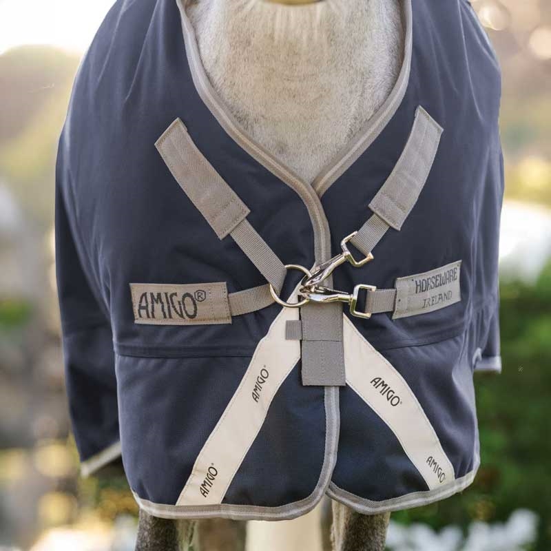 Horseware Amigo 1200D Plus PONY Lite 0g - navy/titanium grey/silver