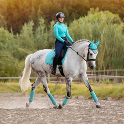 LeMieux Dressage Suede underlag - azure