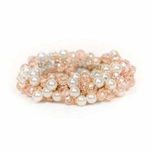 Bellinoxx elastik "Angelo" - Baby Pink/White