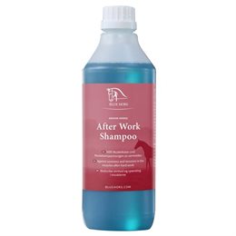 Blue Hors after work shampoo til heste efter arbejde og anstrengelse - lindrer  - Køb hos Lundemøllen