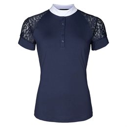 Equipage showshirt "Brooke" med blonder - navy