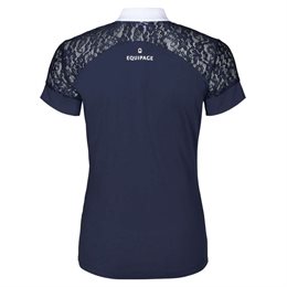 Equipage showshirt "Brooke" med blonder - navy