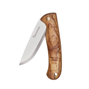 Browning Pocketknife olive wood, 8cm foldet let åben