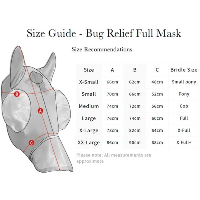 Lemieux fluemaske "Bug Relief Fly Mask" m. mulenet - navy