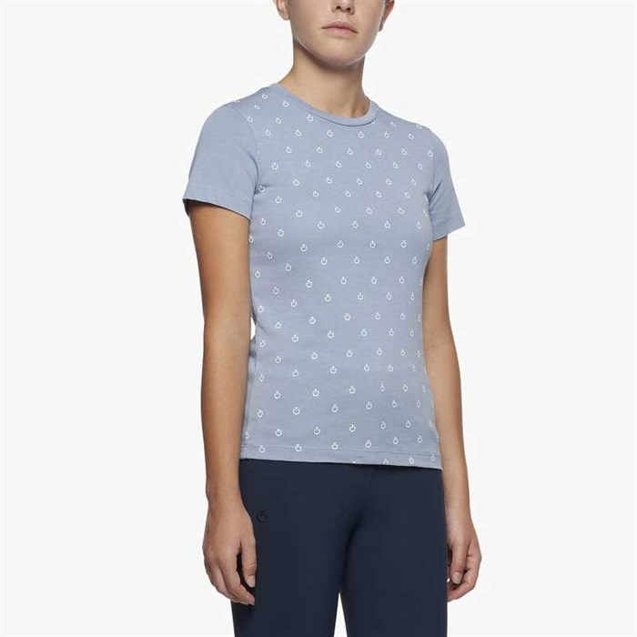 Cavalleria Toscana "Mini CT Degradé S/S Cotton T-shirt" - Lyseblå