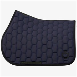 Cavalleria Toscana geometric underlag midnight navy forfra