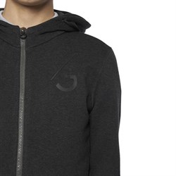 Cavalleria Toscana "Train Hard Ride Easy Hooded Zip Cotton Sweatshirt" - Grå
