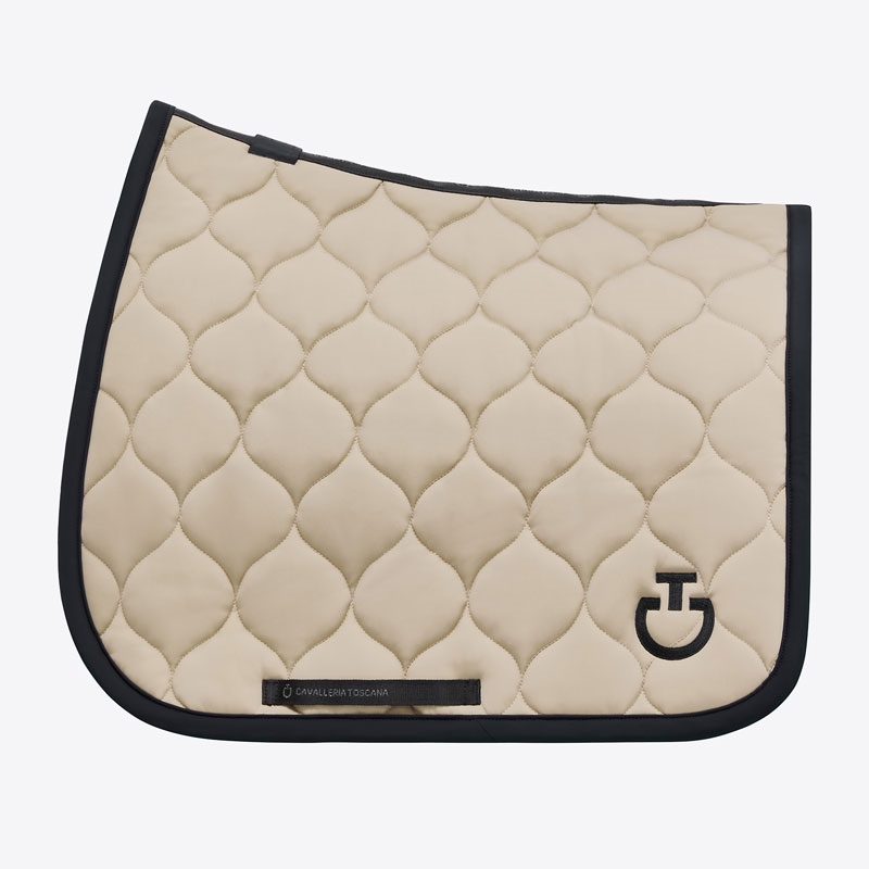 Cavalleria Toscana underlag "New Circular Quilted" - beige m. sort logo