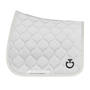 Cavalleria Toscana underlag "New Circular Quilted" - hvid m. sort logo