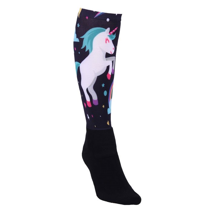 QHP ridestrømper "Cheery Unicorn" 