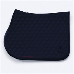 Cavalleria Toscana underlag "Circular Quilted" underlag - navy m. sort logo