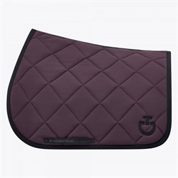 Cavalleria Toscana sadelunderlag "Diamond Quilted" - aubergine/sort