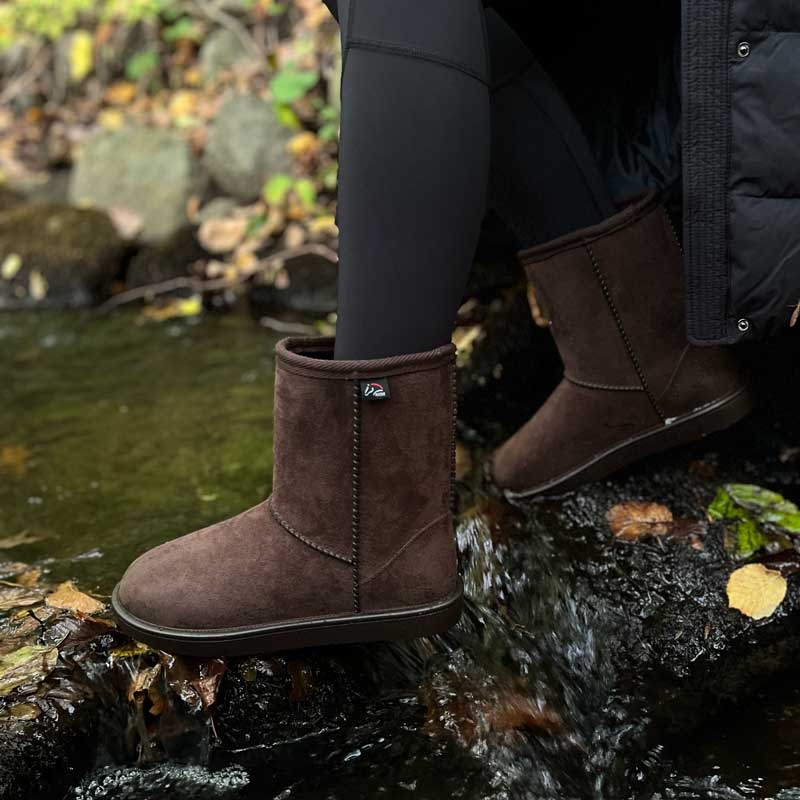 HKM vandtætte bamsestøvler "Davos" - dark brown