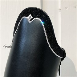 De Niro "Bellini" ridestøvler - sort m. Rondinetop Stardust + krystaller