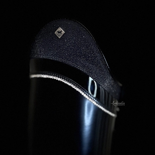 De Niro "Bellini" ridestøvler - sort brushed m. Luna Stardust top og krystaller