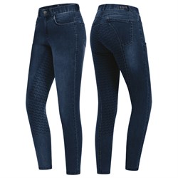 ELT ridebukser "Luna Jeans Denim" m. fuldgrip - dark blue