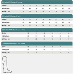 Måleskema til ELT Ridestøvle "Portland" - Sort
