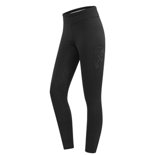 Ridetights i sorte med teddy foring