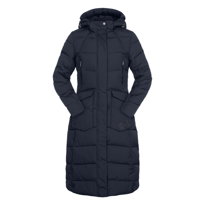 lang ridejakke i navy 