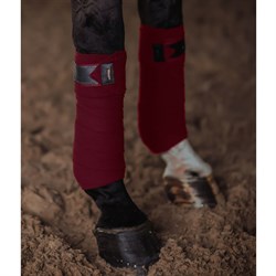 Equestrian Stockholm fleecebandager "Dark Bordeaux"