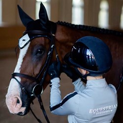 Hut på brun hest "Luminous Black" fra Equestrian Stockholm