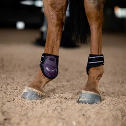 Equestrian Stockholm springgamacher bagben Black Raven lilla på hest