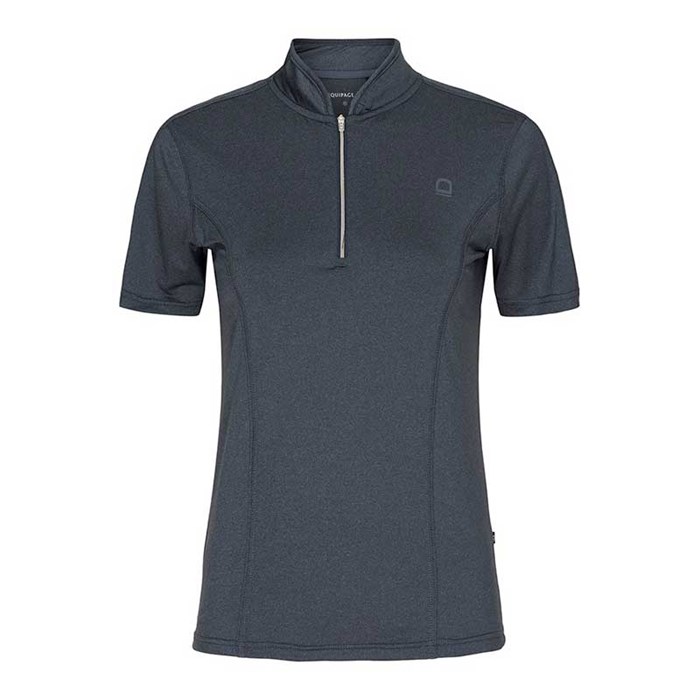 Navy meleret teknisk ridebluse fra Equipage