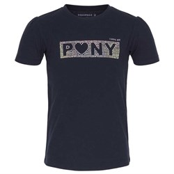 Equipage t-shirt Happy "Pony Glitter" Junior - Navy