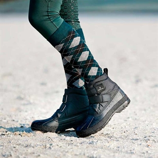 Equipage ridestrømper "Lax Argyle" - darkest spruce