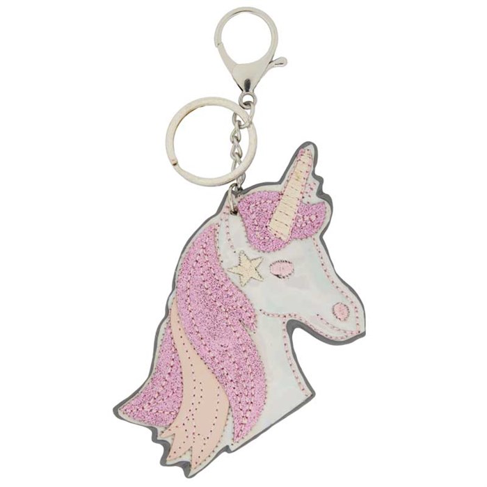 Equipage "Unicorn Glow" Nøglering - Grå/Pink