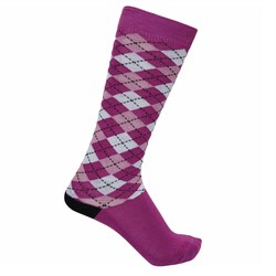 Equipage "Lax Argyle" strømper - Dark Orchid