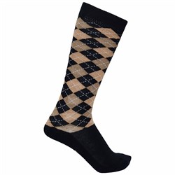 Equipage "Lax Argyle" strømper - Sandstone