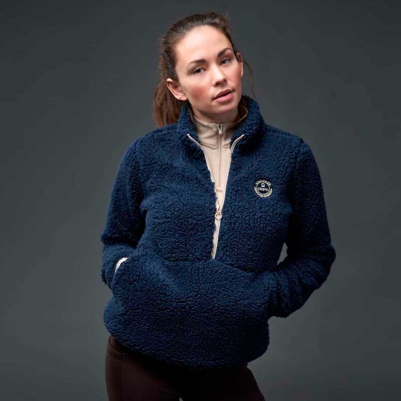 Equipage teddyfleece "Joelle" - navy på model