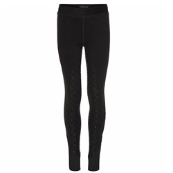 Equipage ridebukser "Dai tights" vinter junior - sort forfra